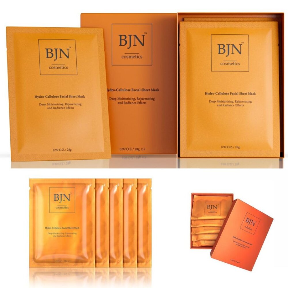 BJN Cosmetics Hydro Cellulose Facial Sheet Mask Set of 5